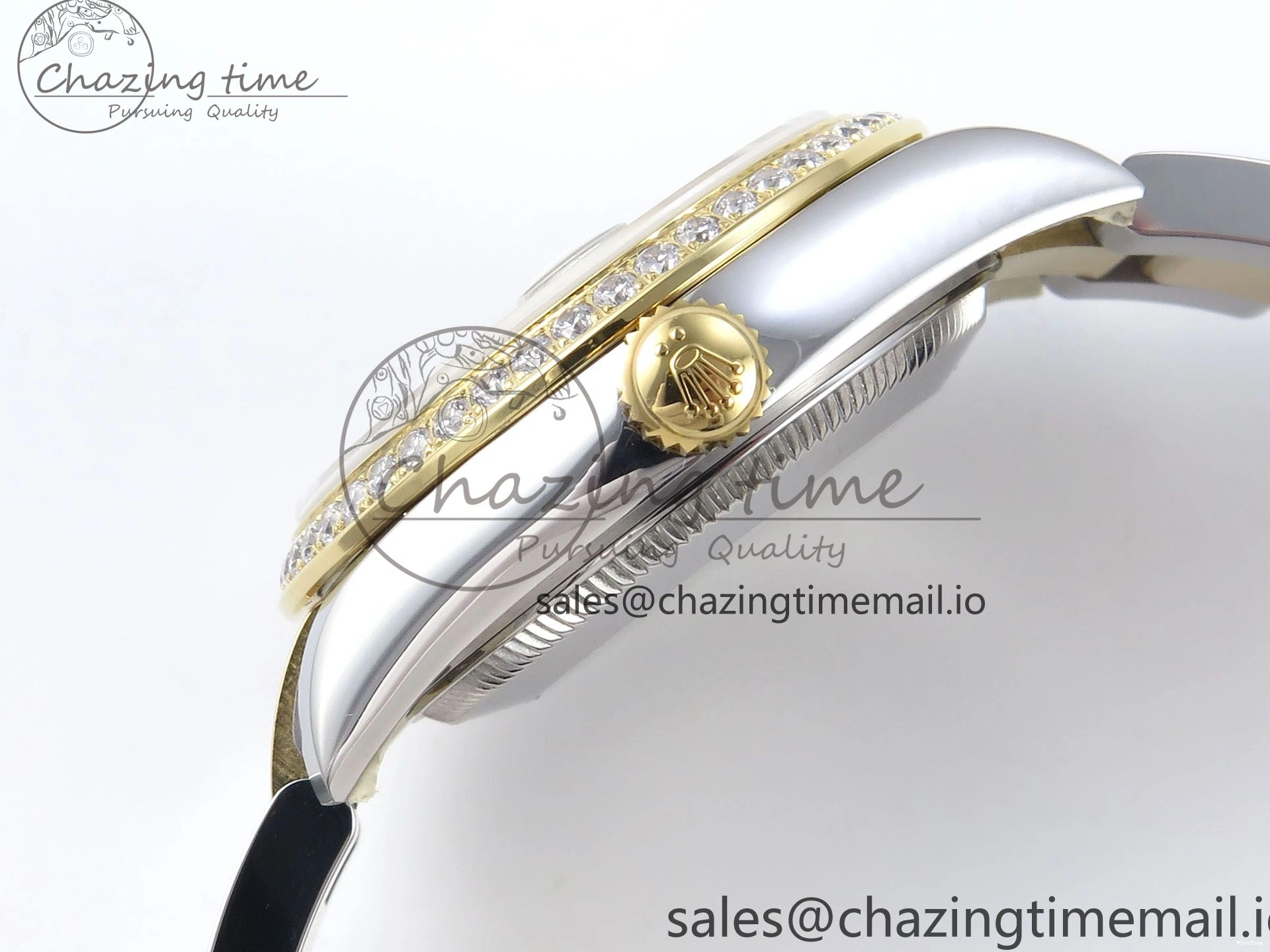 MiroTime 0317 DateJust 31 278383RBR ARF 1:1 Best Edition 904L Steel White Roman Dial Diamonds Bezel on SS YG Oyster Bracelet ETA Cozy 400